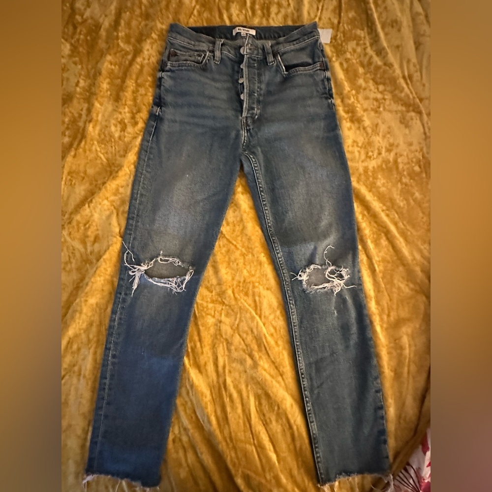 Re/Done 90’s High Rise Ankle Crop Jeans